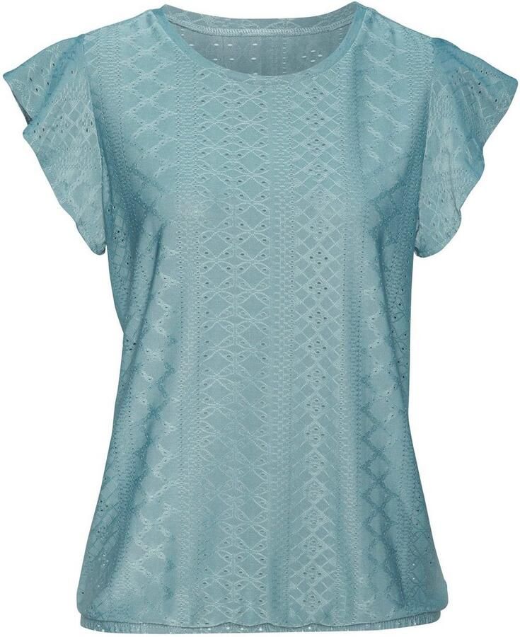 Vivance Shirt met korte mouwen Met broderie anglaise in een gemakkelijk te onderhouden kwaliteit (2-delig Set van 2) - Foto 3