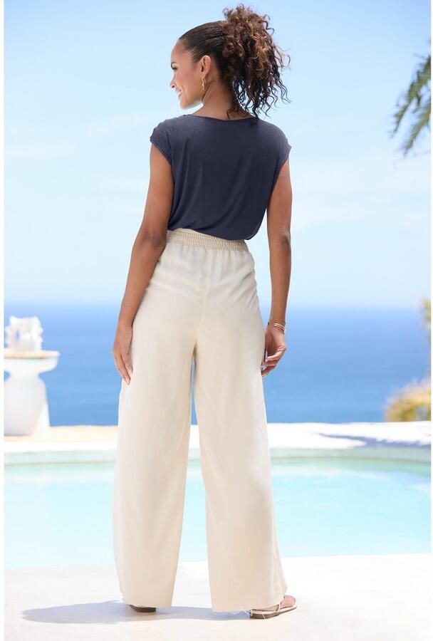 Vivance Shirt met korte mouwen met decoratieve gesp zomertop casual - Foto 5