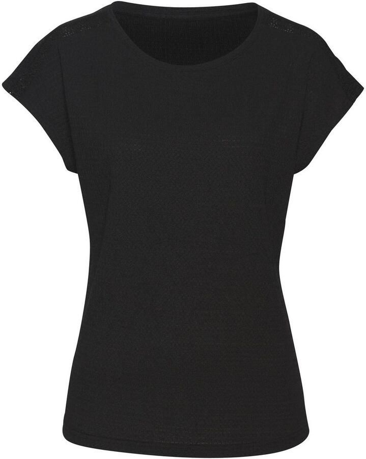 Vivance Shirt met korte mouwen Met decoratieve haak-inzet van kreukvrije crêpe-kwaliteit (2-delig Set van 2)