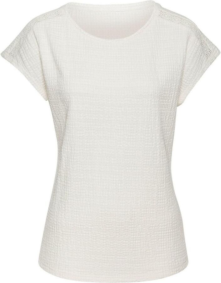 Vivance Shirt met korte mouwen Met decoratieve haak-inzet van kreukvrije crêpe-kwaliteit (2-delig Set van 2) - Foto 11