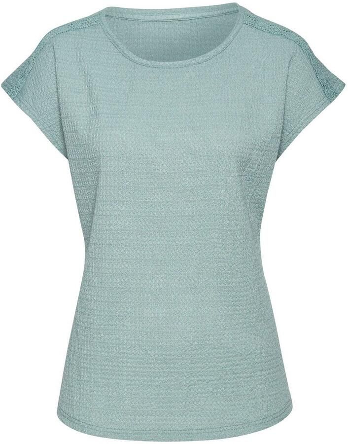 Vivance Shirt met korte mouwen Met decoratieve haak-inzet van kreukvrije crêpe-kwaliteit (2-delig Set van 2)