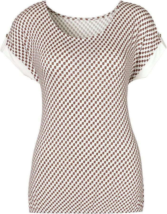 Vivance Shirt met korte mouwen Met decoratieve mouwzoom van zachte viscose-stretch