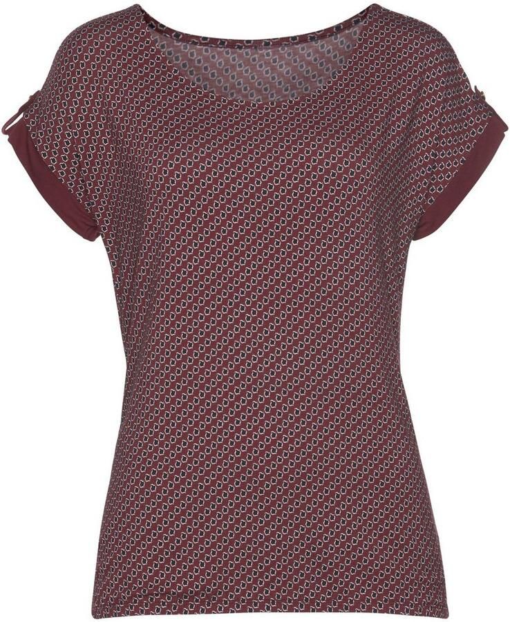 Vivance Shirt met korte mouwen Met decoratieve mouwzoom van zachte viscose-stretch