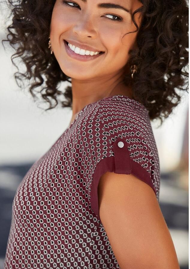 Vivance Shirt met korte mouwen Met decoratieve mouwzoom van zachte viscose-stretch - Foto 4