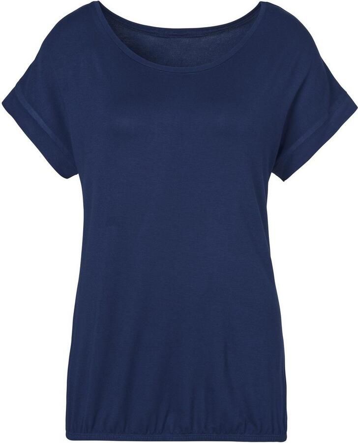 Vivance Shirt met korte mouwen Met elastiek in de band van zachte viscose-stretch