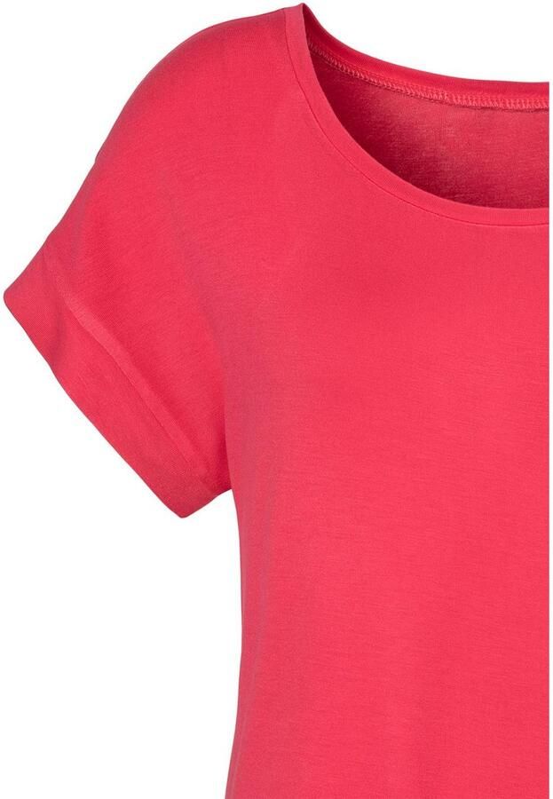 Vivance Shirt met korte mouwen Met elastiek in de band van zachte viscose-stretch - Foto 4