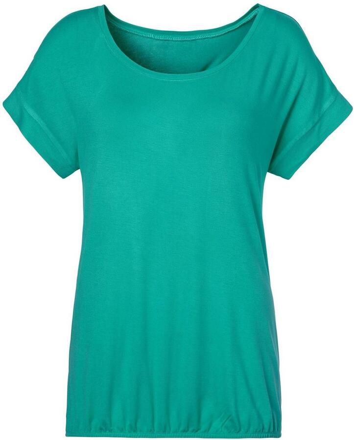 Vivance Shirt met korte mouwen Met elastiek in de band van zachte viscose-stretch