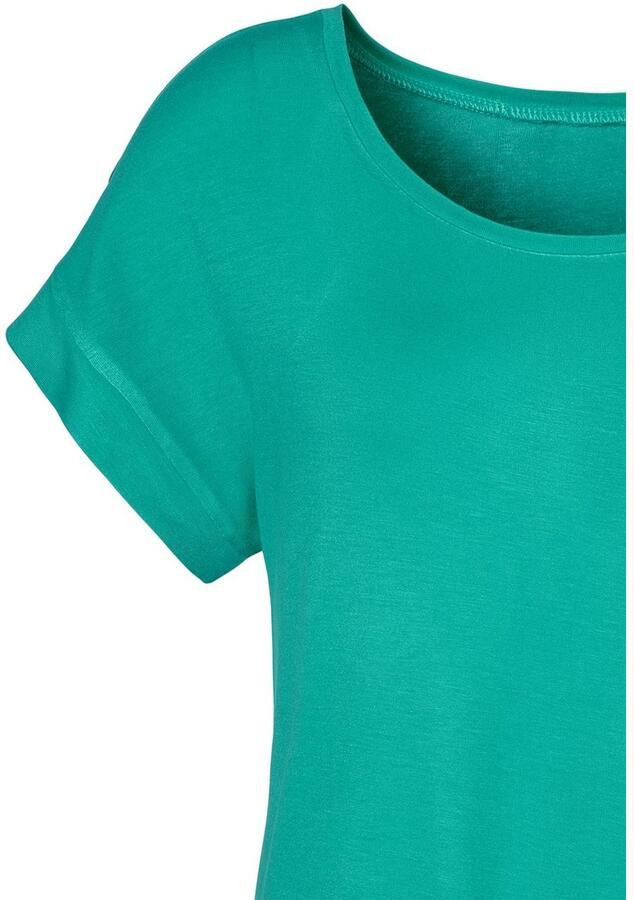 Vivance Shirt met korte mouwen Met elastiek in de band van zachte viscose-stretch - Foto 3