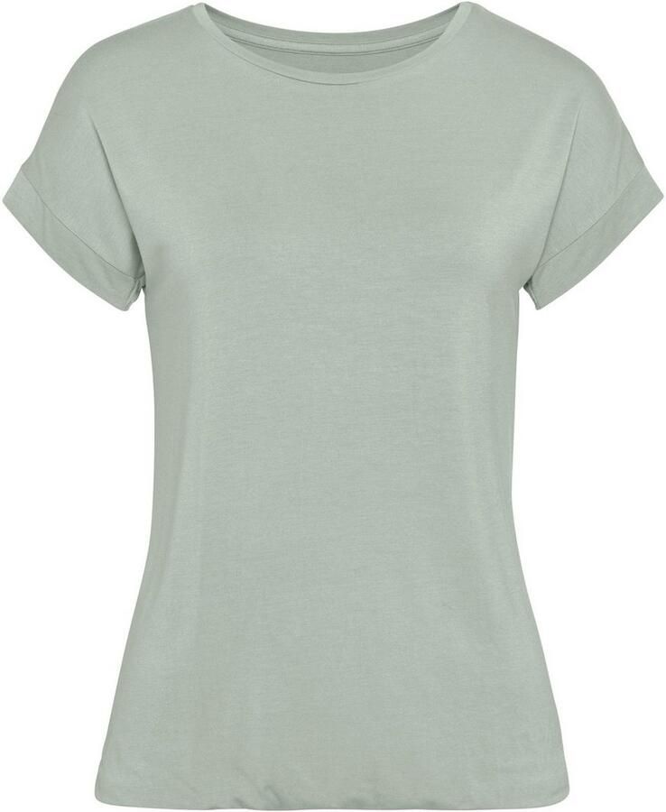 Vivance Shirt met korte mouwen Met elastiek in de band van zachte viscose-stretch