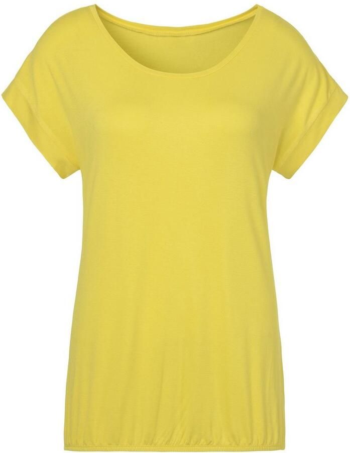 Vivance Shirt met korte mouwen Met elastiek in de band van zachte viscose-stretch - Foto 4