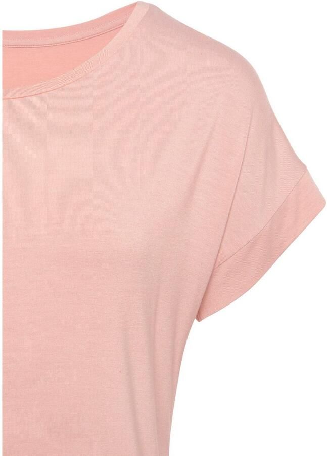 Vivance Shirt met korte mouwen Met elastiek in de band van zachte viscose-stretch (Set van 2) - Foto 2