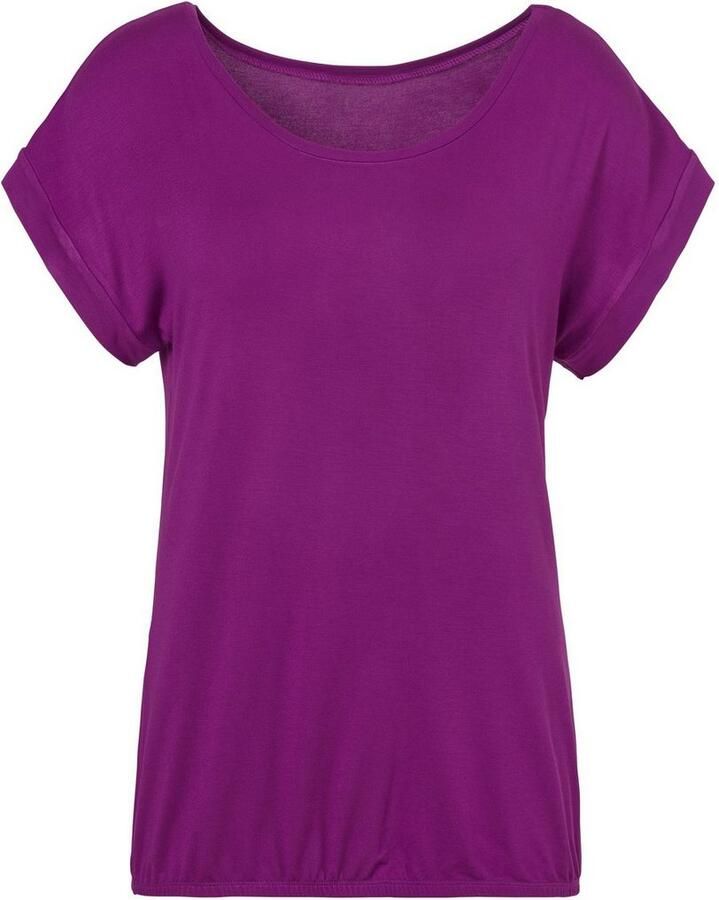 Vivance Shirt met korte mouwen Met elastiek in de band van zachte viscose-stretch - Foto 4