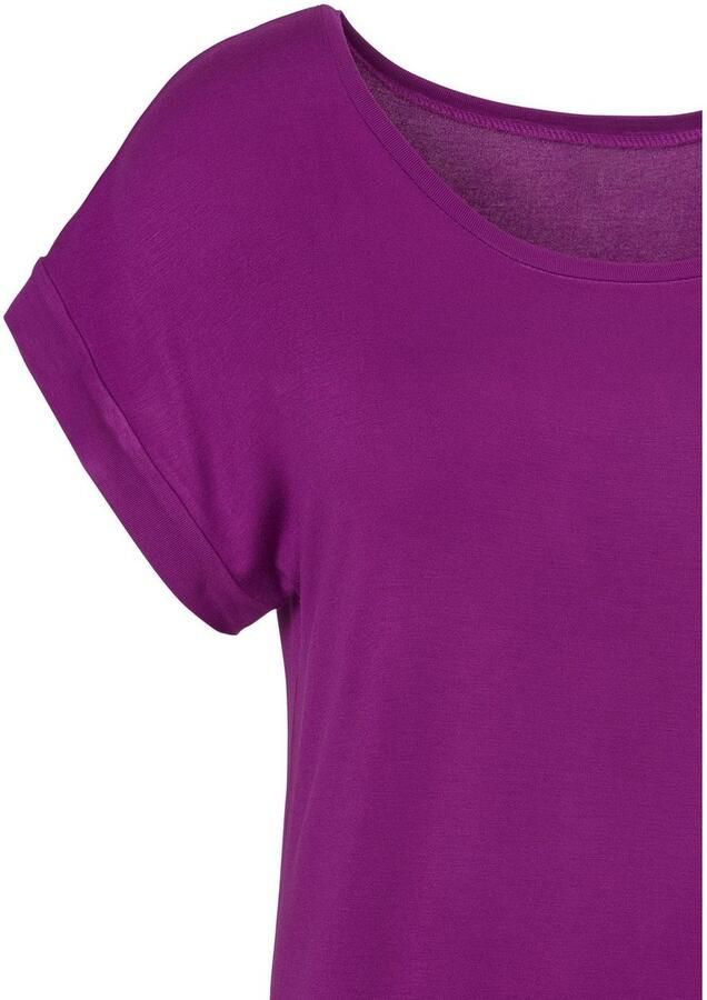 Vivance Shirt met korte mouwen Met elastiek in de band van zachte viscose-stretch - Foto 2