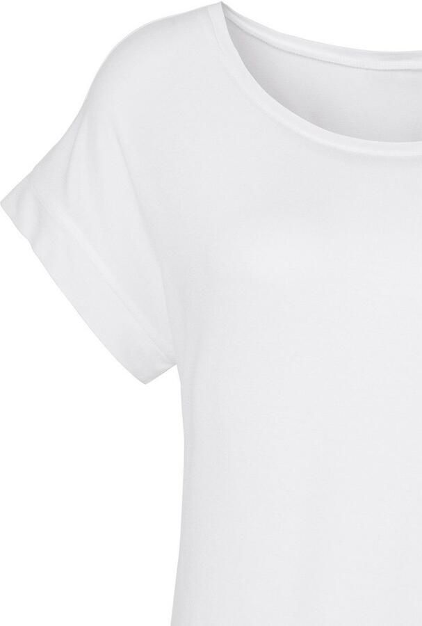 Vivance Shirt met korte mouwen Met elastiek in de band van zachte viscose-stretch (Set van 2) - Foto 4