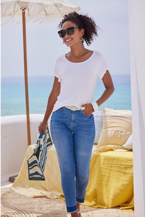 Vivance Shirt met korte mouwen Met haakwerk aan de achterkant - Foto 4