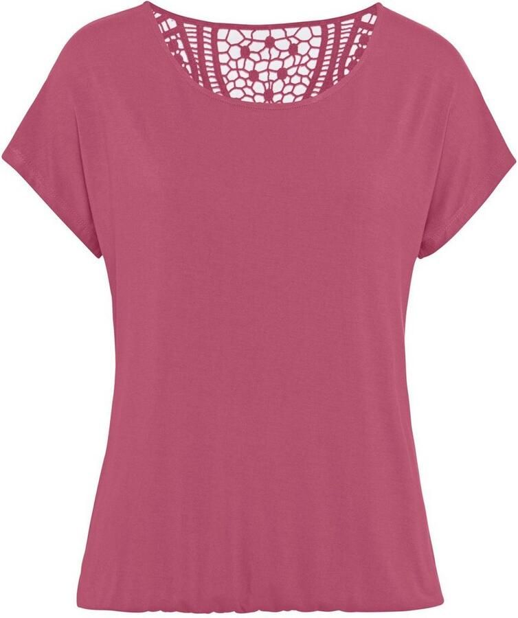 Vivance Shirt met korte mouwen Met haakwerk aan de achterkant