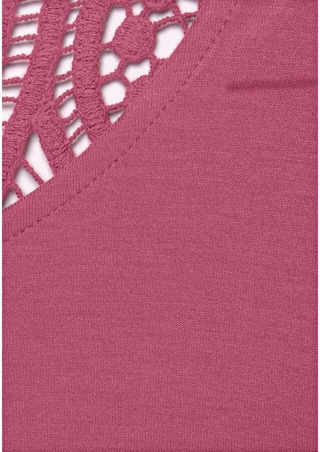 Vivance Shirt met korte mouwen Met haakwerk aan de achterkant - Foto 3