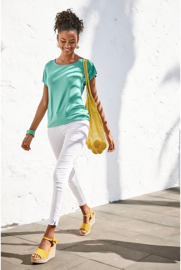 Vivance Shirt met korte mouwen Met haakwerk aan de achterkant (Set van 2)