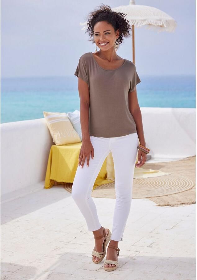 Vivance Shirt met korte mouwen Met haakwerk aan de achterkant - Foto 3