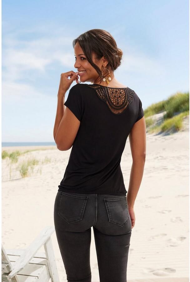 Vivance Shirt met korte mouwen Met haakwerk aan de achterkant (Set van 2) - Foto 5