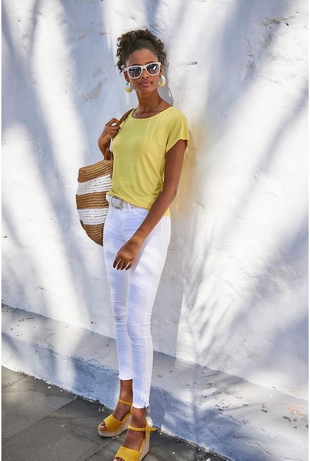 Vivance Shirt met korte mouwen Met haakwerk aan de achterkant - Foto 3