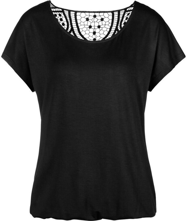 Vivance Shirt met korte mouwen Met haakwerk aan de achterkant (Set van 2)