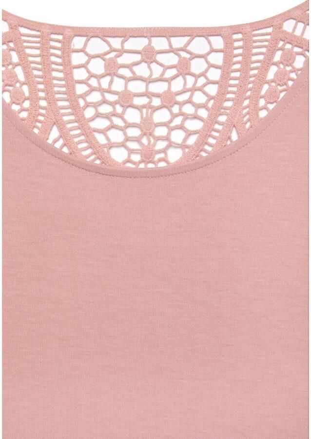 Vivance Shirt met korte mouwen Met haakwerk aan de achterkant (Set van 2) - Foto 3