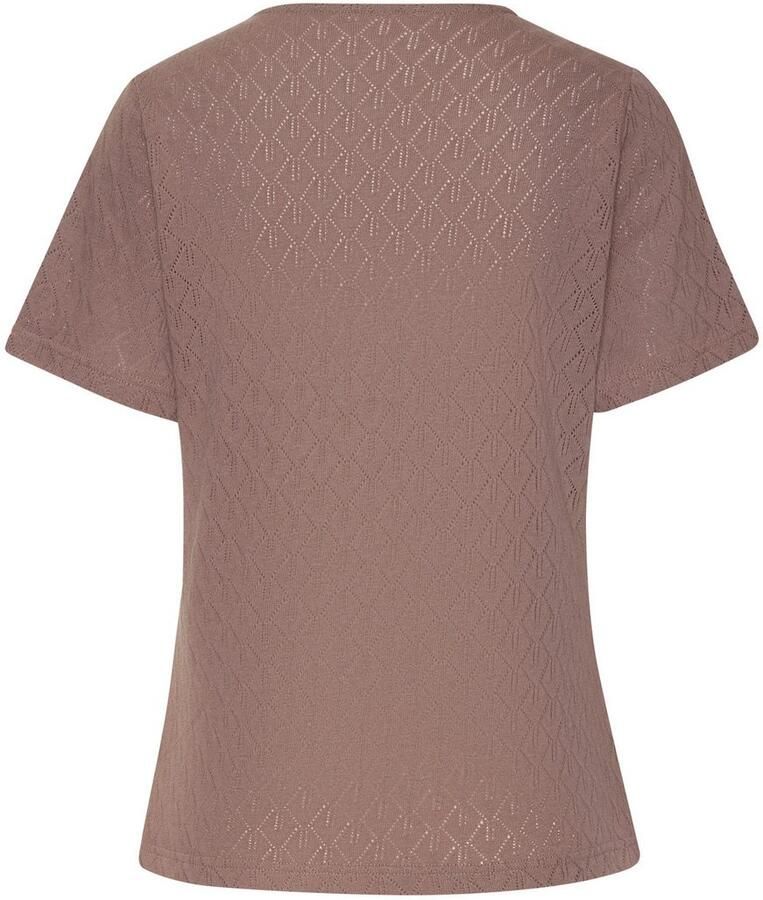 Vivance Shirt met korte mouwen Met modieus ajourpatroon in een zachte katoenkwaliteit - Foto 2