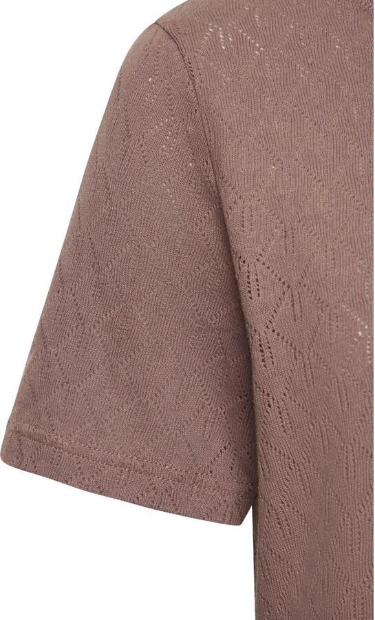 Vivance Shirt met korte mouwen Met modieus ajourpatroon in een zachte katoenkwaliteit