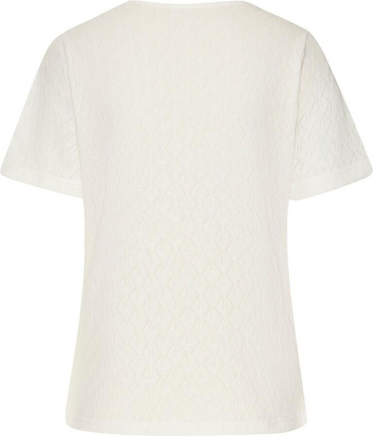 Vivance Shirt met korte mouwen Met modieus ajourpatroon in een zachte katoenkwaliteit