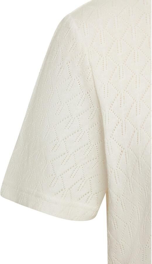 Vivance Shirt met korte mouwen Met modieus ajourpatroon in een zachte katoenkwaliteit - Foto 2