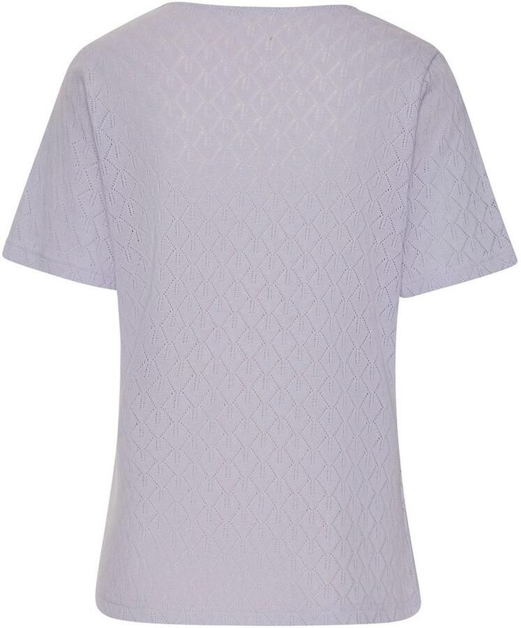 Vivance Shirt met korte mouwen Met modieus ajourpatroon in een zachte katoenkwaliteit - Foto 2