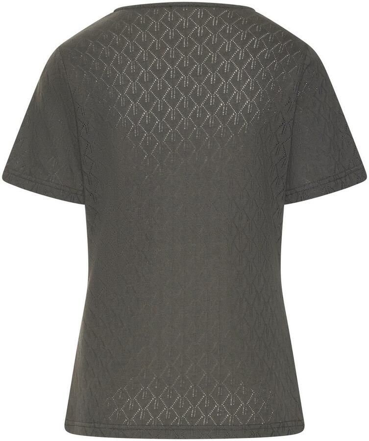 Vivance Shirt met korte mouwen Met modieus ajourpatroon in een zachte katoenkwaliteit - Foto 2