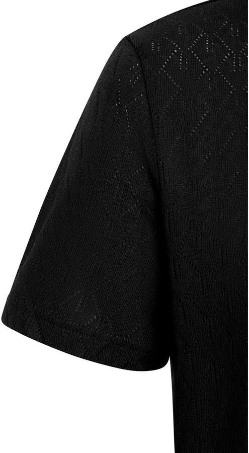 Vivance Shirt met korte mouwen Met modieus ajourpatroon in een zachte katoenkwaliteit - Foto 2