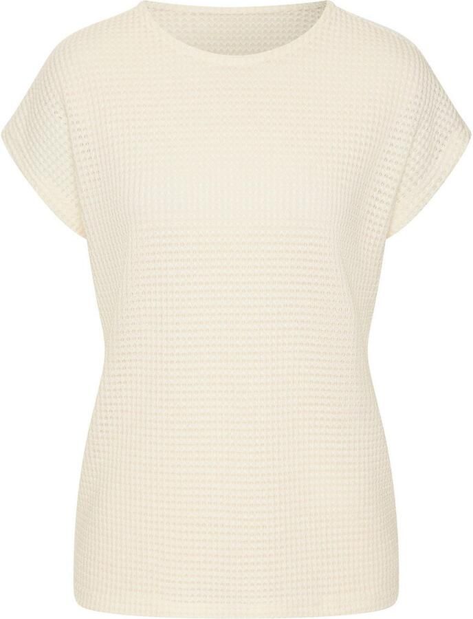 Vivance Shirt met korte mouwen Met modieuze wafelstructuur van kreukvrije breikwaliteit (Set van 2)