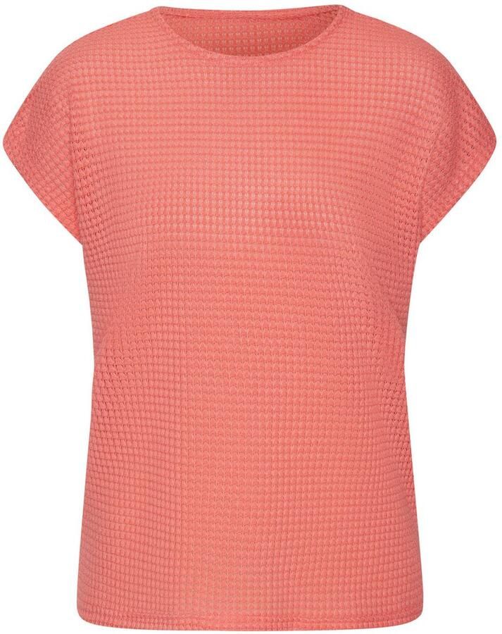 Vivance Shirt met korte mouwen Met modieuze wafelstructuur van kreukvrije breikwaliteit (Set van 2)