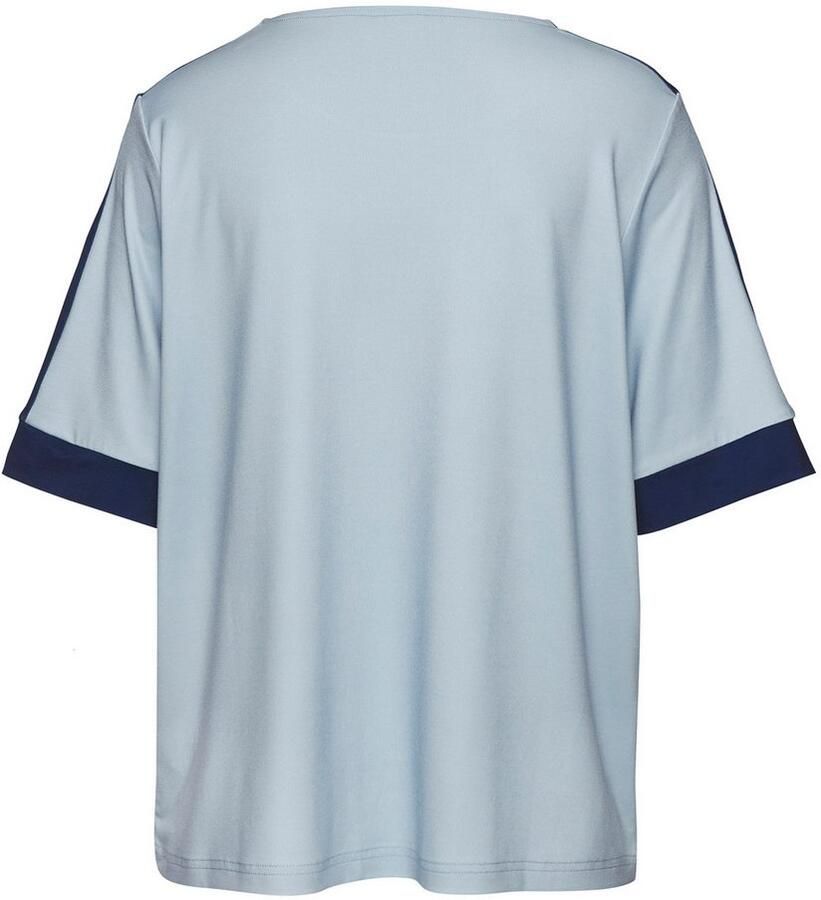 Vivance Shirt met korte mouwen met sportieve contraststrepen