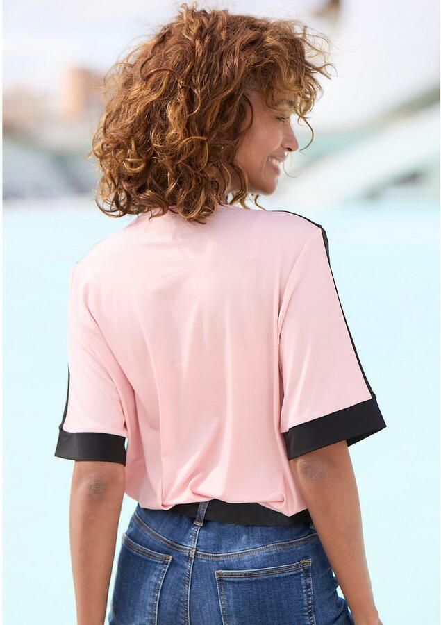 Vivance Shirt met korte mouwen met sportieve contraststrepen - Foto 3