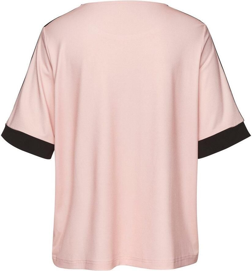 Vivance Shirt met korte mouwen met sportieve contraststrepen