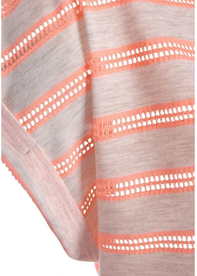 Vivance Shirt met korte mouwen met transparante neon inzetstukken t-shirt losse pasvorm sportief - Foto 2