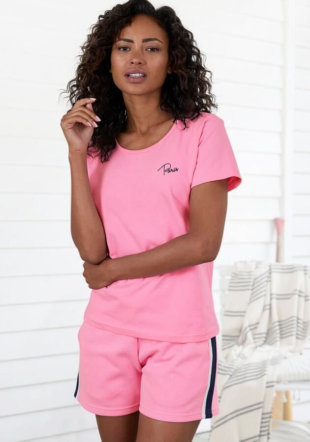 Vivance Shirt met korte mouwen -T-Shirt T-shirt met borduursel loungewear - Foto 6