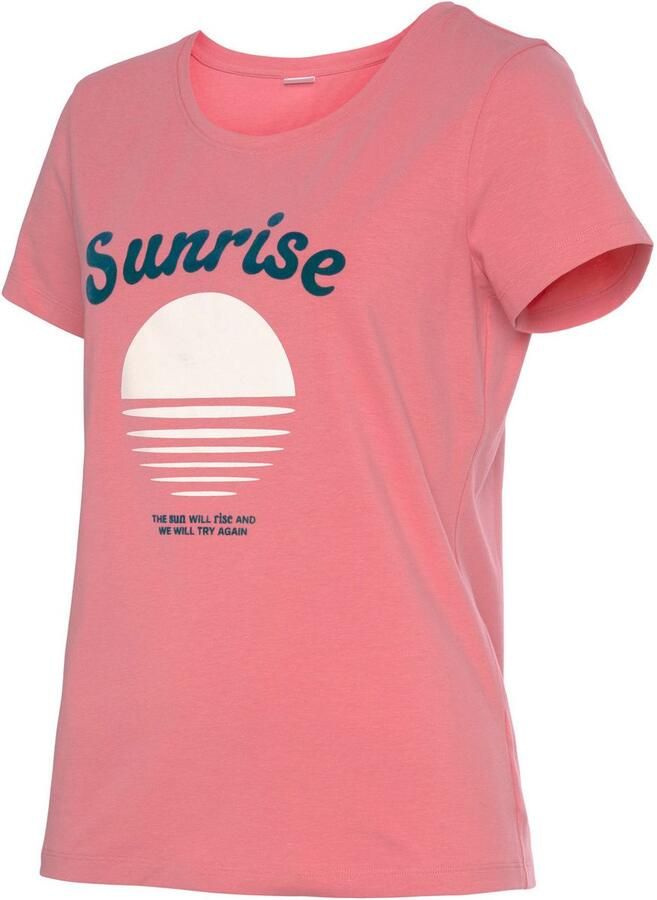 Vivance Shirt met korte mouwen -T-Shirt T-shirt met mooie frontprint loungewear - Foto 2