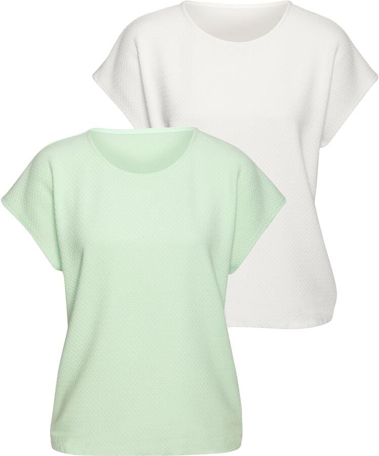 Vivance Shirt met korte mouwen Uit kreukvrije structuurkwaliteit in 2-pack (set) - Foto 7