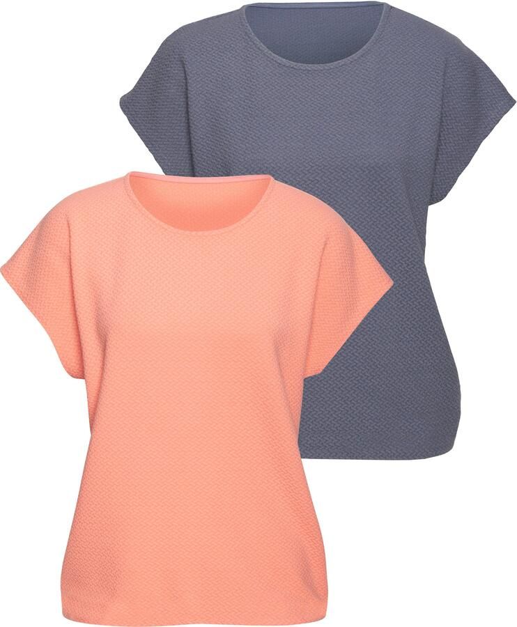 Vivance Shirt met korte mouwen Uit kreukvrije structuurkwaliteit in 2-pack (set) - Foto 8