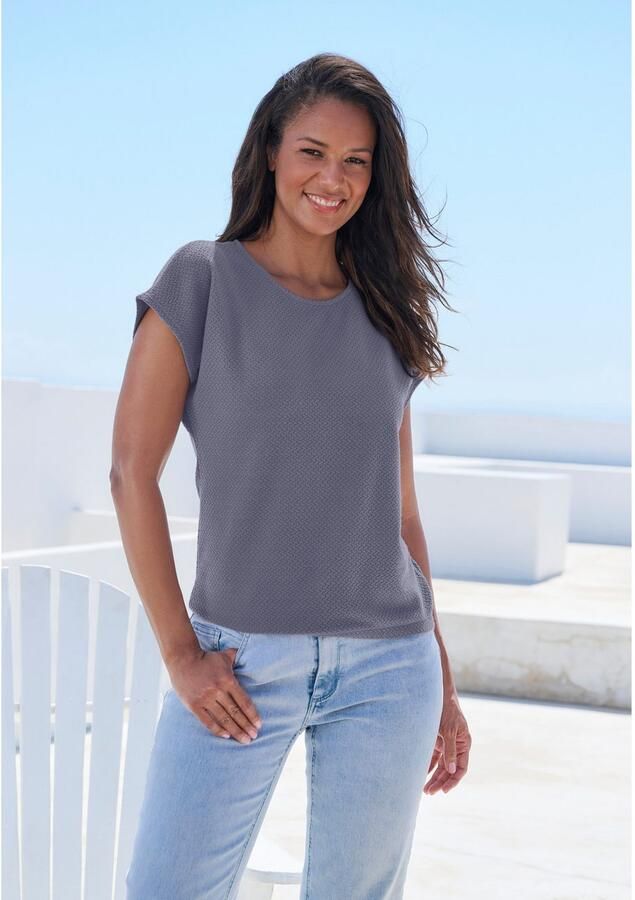 Vivance Shirt met korte mouwen Van kreukvrije structuurkwaliteit - Foto 4