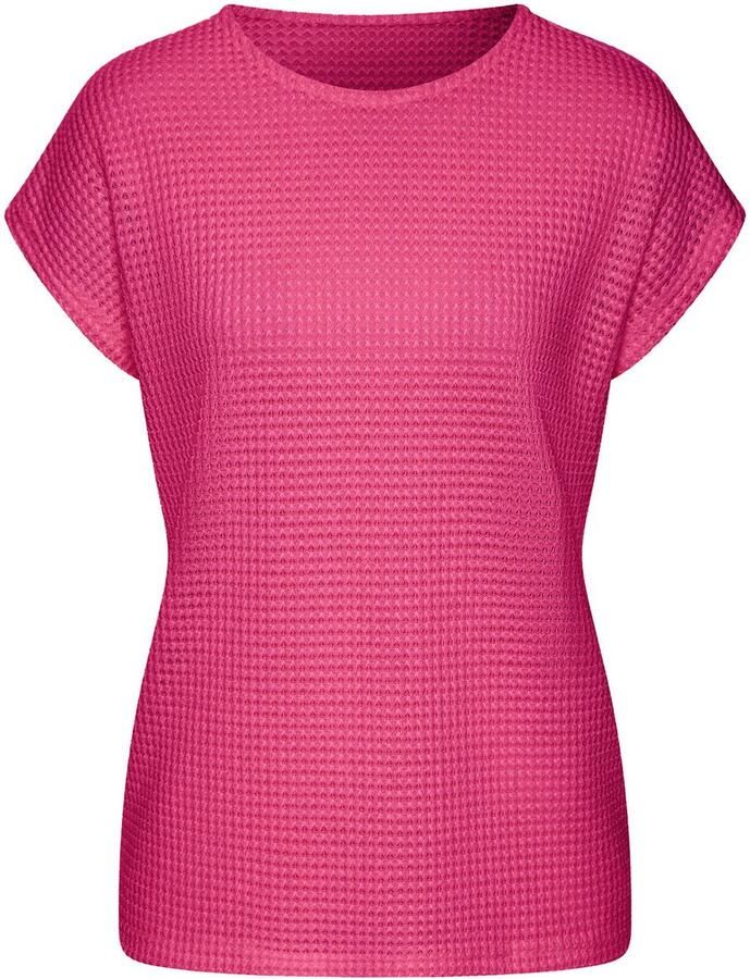 Vivance Shirt met korte mouwen Van strijkvrije wafelstof van kreukvrije breikwaliteit