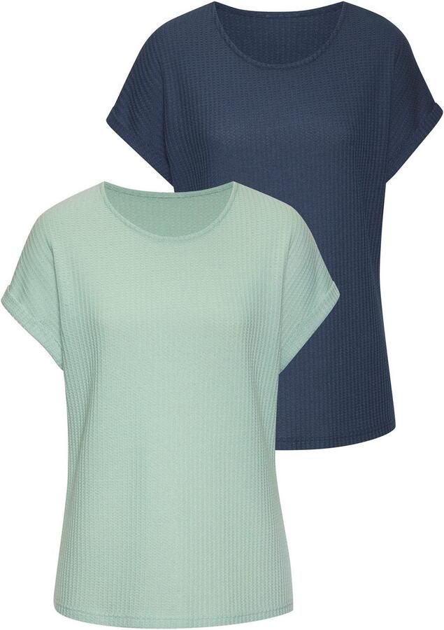 Vivance Shirt met korte mouwen Van zachte piquékwaliteit (Set van 2) - Foto 5