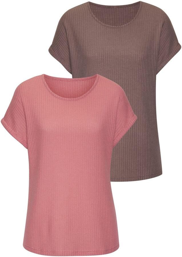 Vivance Shirt met korte mouwen Van zachte piquékwaliteit (Set van 2) - Foto 3