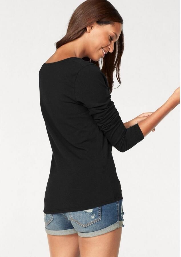 Vivance Shirt met lange mouwen Elastische katoenkwaliteit (Set van 2) - Foto 2