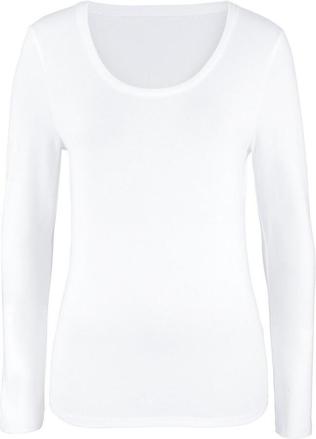 Vivance Shirt met lange mouwen Elastische katoenkwaliteit (Set van 2)